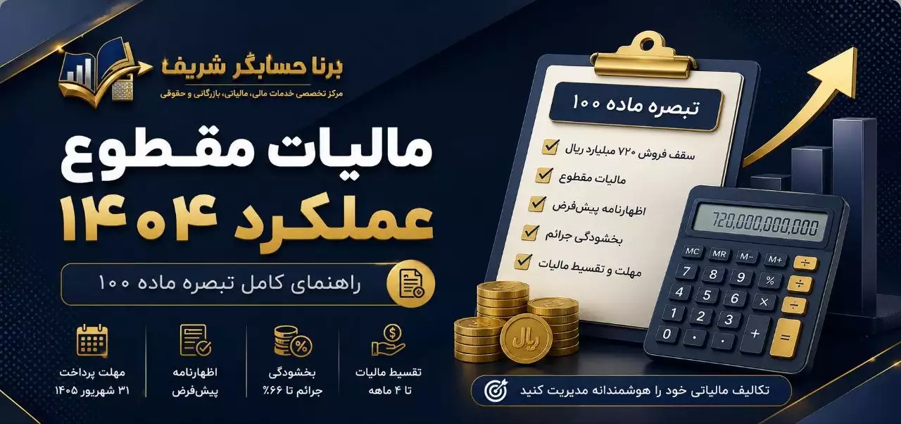 مالیات مقطوع عملکرد ۱۴۰۴